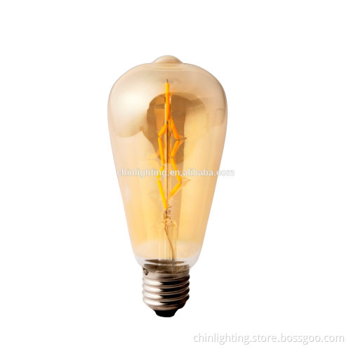 Decorative LED filament bulbs st64 6w e27 retro st64 led bulb light